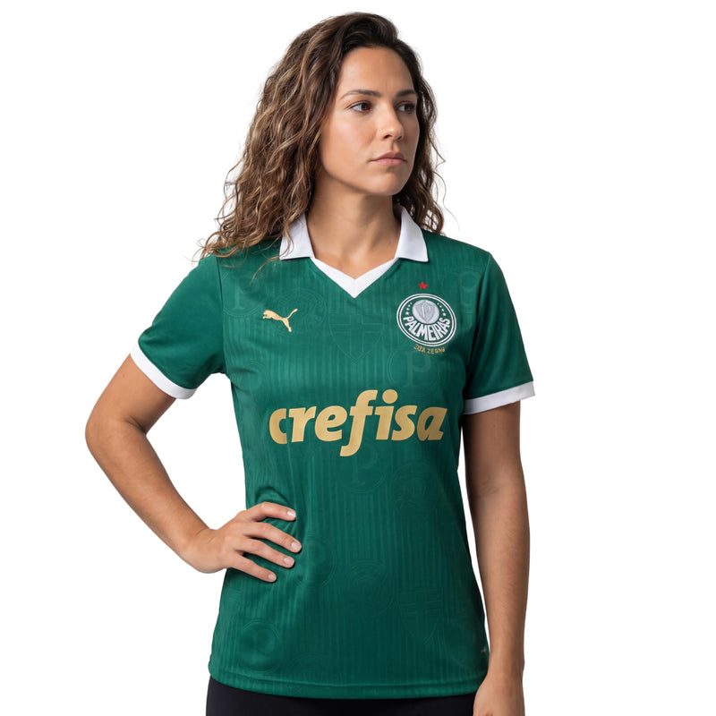 Camisa Palmeiras Home Feminina 24/25 - Verde - Tam: M
