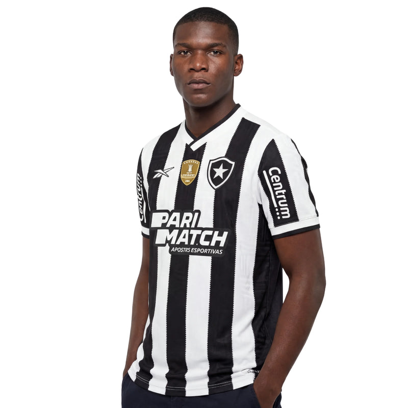 Camisa Botafogo Home 24/25 - Preta e Branca C/ Patch Libertadores
