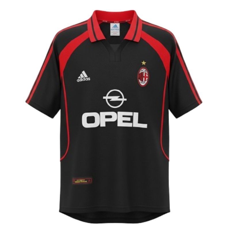 Camisa Milan Third 00/01 Retrô - Preta