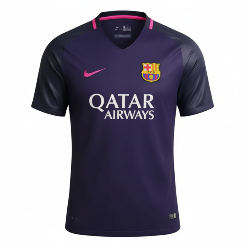 Camisa Barcelona Away 16/17 Retrô - Roxa
