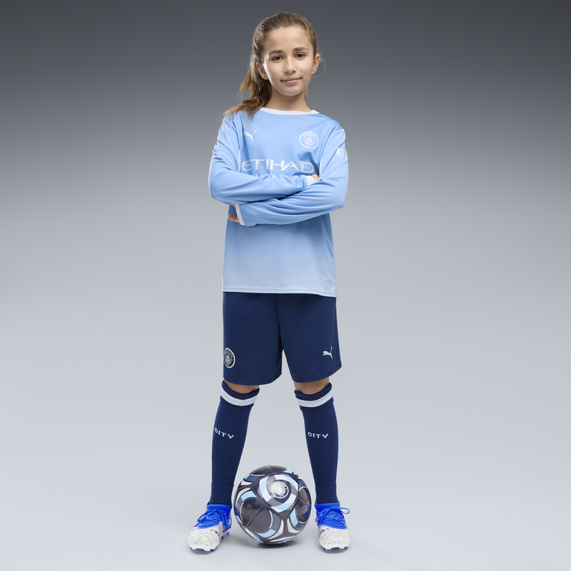 Kit Infantil Manchester City Home Manga Longa 26/27