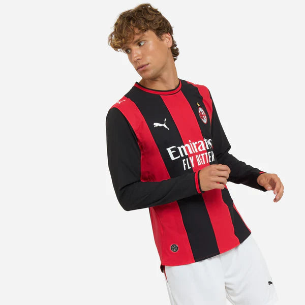 Camisa AC Milan Manga Longa Versão Jogador Home 26/27