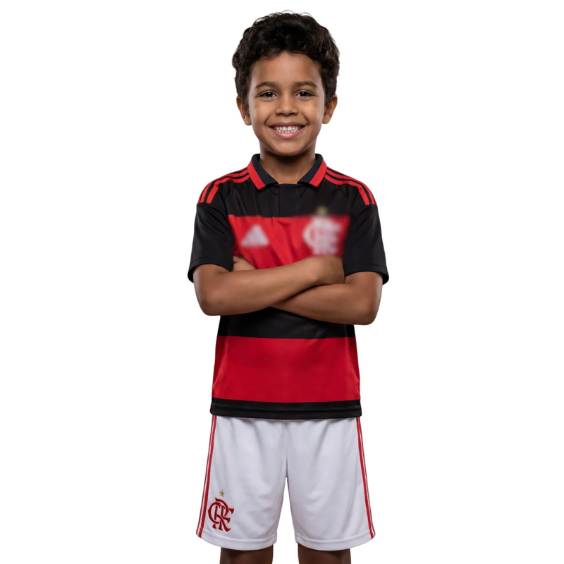 Conjunto Infantil CRF I 25/26 - Preto e Vermelho