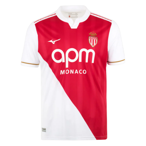 Camisa Mônaco Home 25/26 - Vermelha e Branca