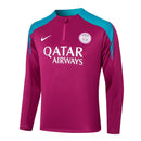 Conjunto Agasalho Treino PSG 23/24 - Rosa Escuro