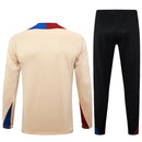 Conjunto Agasalho Treino Barcelona 23/24 - Bege