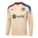 Conjunto Agasalho Treino Barcelona 23/24 - Bege
