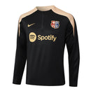 Conjunto Agasalho Treino Barcelona 23/24 - Preto e Bege