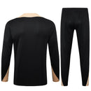 Conjunto Agasalho Treino Barcelona 23/24 - Preto e Bege