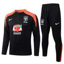 Conjunto Agasalho Treino Brasil 23/24 - Preto e Laranja