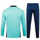 Conjunto Agasalho Treino Manchester United 23/24 - Azul Turquesa