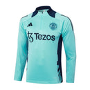Conjunto Agasalho Treino Manchester United 23/24 - Azul Turquesa