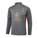 Conjunto Agasalho Treino Milan 23/24 - Cinza