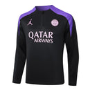 Conjunto Agasalho Treino PSG 23/24 - Preto e Roxo