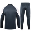 Conjunto Agasalho Treino Real Madrid 23/24 - Cinza e Branco