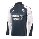 Conjunto Agasalho Treino Real Madrid 23/24 - Cinza e Branco