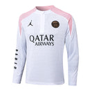 Conjunto Agasalho Treino PSG 23/24 - Branco e Rosa