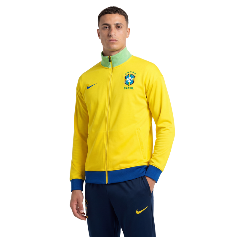 Conjunto Agasalho Treino Brasil 24/25 - Amarelo
