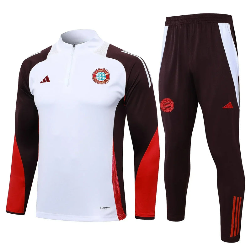Conjunto Agasalho Treino Bayern de Munique 24/25 - Branco