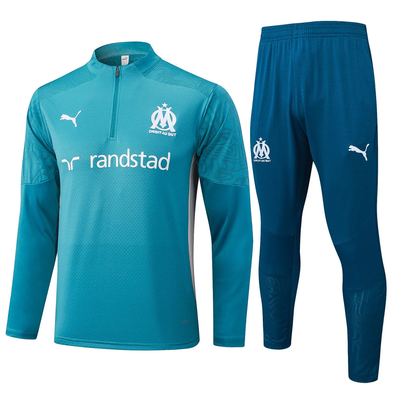 Conjunto Agasalho Treino Olympique de Marseille 24/25 - Azul