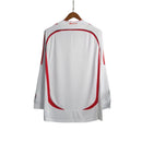 Camisa Milan Away 06/07 Manga Longa Retrô - Branca
