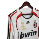 Camisa Milan Away 06/07 Manga Longa Retrô - Branca