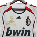 Camisa Milan Away 06/07 Manga Longa Retrô - Branca