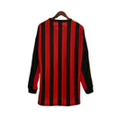 Camisa Milan Home 13/14 Manga Longa Retrô - Vermelha e Preta