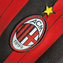 Camisa Milan Home 13/14 Manga Longa Retrô - Vermelha e Preta