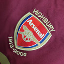 Camisa Arsenal Home 05/06 Manga Longa Retrô - Vinho