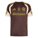 Camisa Flamengo 26/27 Concentração Com Patrocínios - Torcedor Adidas Masculina - Marrom