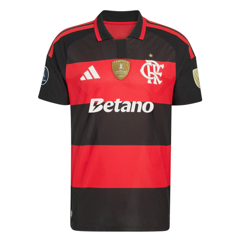 Camisa Flamengo Home 26/27 Betano Com Patchs - Jogador Adidas Masculina - Rubro - negra