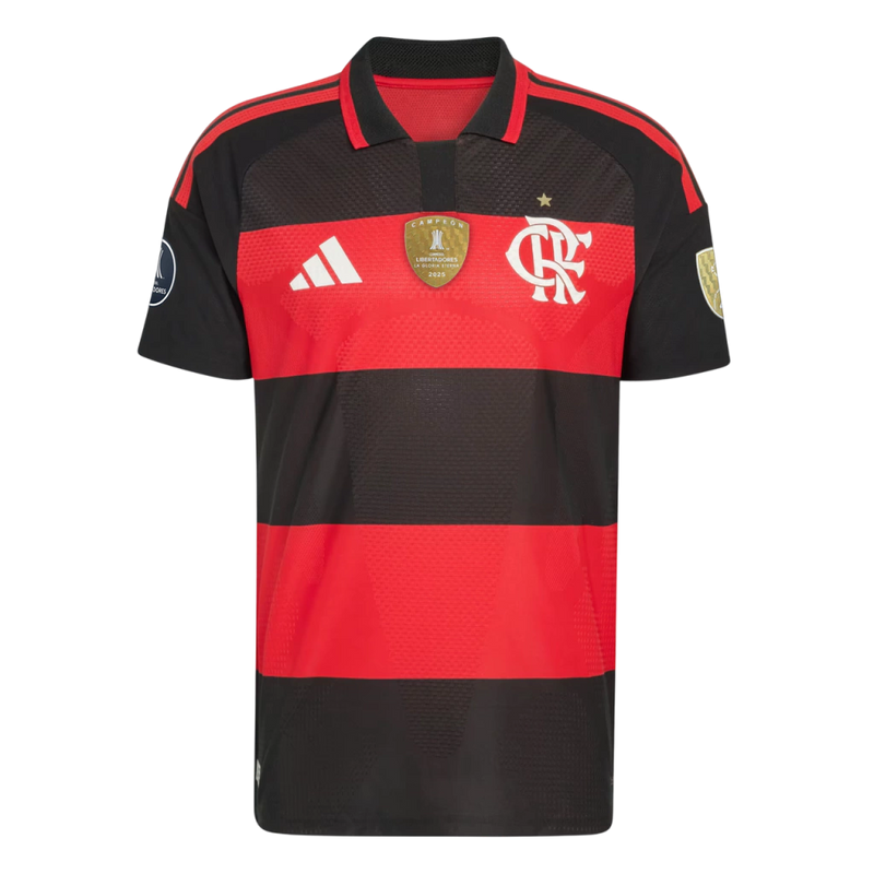 Camisa Flamengo Home 26/27 Com Patchs - Jogador Adidas Masculina - Rubro - negra