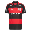 Camisa Flamengo Home 26/27 Com Patrocínios - Jogador Adidas Masculina - Rubro - negra