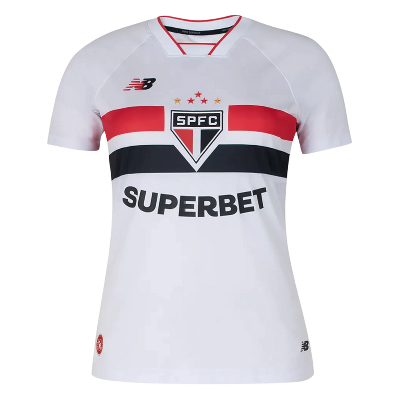Camisa São Paulo Home 26/27 - Torcedor New Balance Feminina - Branca