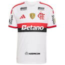 Camisa Flamengo Home 26/27 Com Patrocínios e Patchs - Jogador Adidas Masculina - Branca