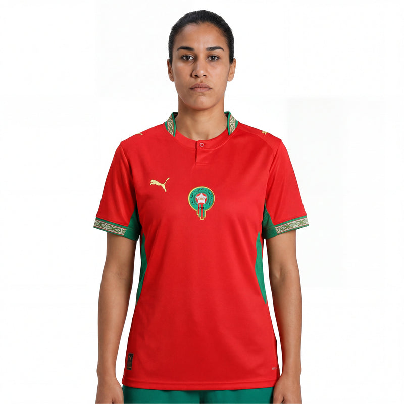 Camisa Marrocos Feminina Home Versão Jogador Copa do Mundo 2026