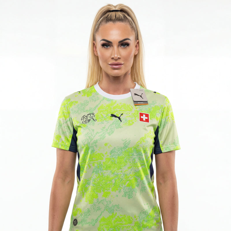 Camisa Suíça Feminina Versão Jogador Away Copa do Mundo 2026