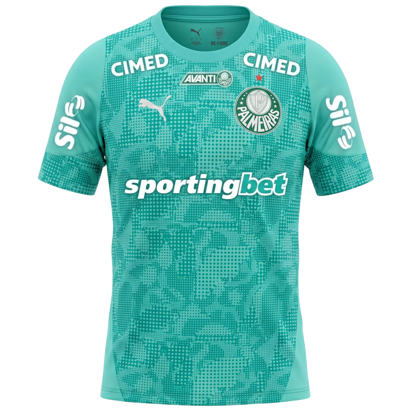 Camisa Palmeiras 26/27 Treino Com Patrocínios - Torcedor Puma Masculina - Verde