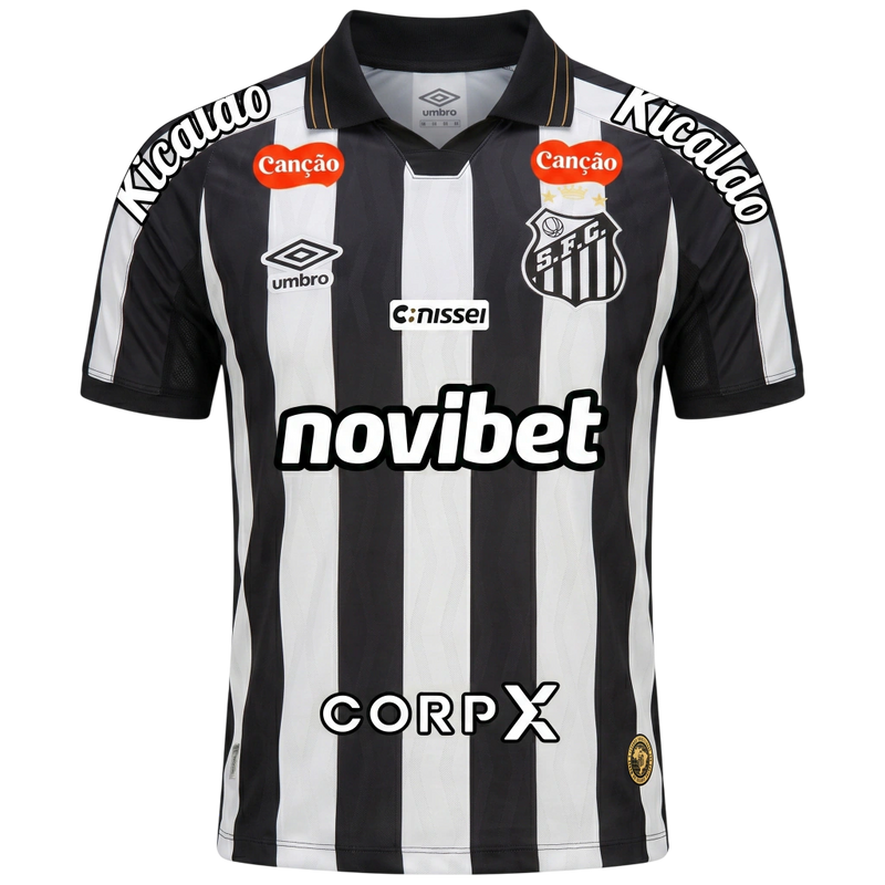 Camisa Santos Away 26/27 Patrocinios - Torcedor Umbro Masculina - Listrada
