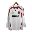 Camisa Milan Away 06/07 Manga Longa Retrô - Branca