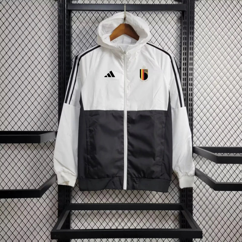 Corta Vento Bélgica 24/25 - Branco e Preto