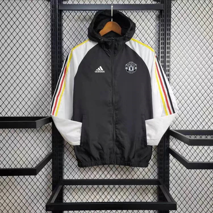 Corta Vento Manchester United 24/25 - Preto e Branco