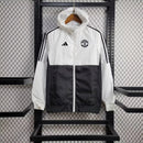 Corta Vento Manchester United 24/25 - Branco e Preto