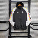 Corta Vento Real Madrid 24/25 - Preto Branco