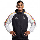 Corta Vento Real Madrid 24/25 - Preto Branco